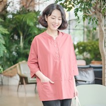 조이마담 조이마담 T51012 버튼 포켓 반오픈 셔츠 남방블라우스 (8773835)