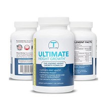 TRAXIS LABS Ultimate Height Growth 십대 및 성인을 위한 키 성장 보조제 - 급성장 알약 - 미국산 - 천연 비타민 D 신장 성장 극대화제 - 120 캡