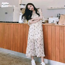 [퀸앤조이] 쉬폰 플라워 원피스