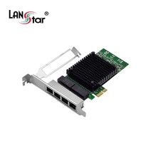 LANstar 인텔 PCI-Express 4포트 기가 랜카드/LS-EX4G/Intel JL82571GB 칩셋/대형 방열판/망분리 지원/슬림PC 브라켓 제공