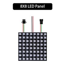 1~ 5 개 WS2812B 8x8 16x16 RGB LED 디지털 유연한 주소 지정 가능 패널 화면 스마트 픽셀 모듈 매트릭스, 01 8x8 Led Panel_05 5Pcs