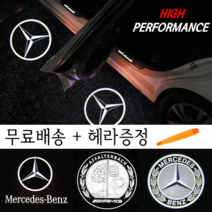 무변색 벤츠 도어라이트 순정 고급형 A B C E 클래스 GLA CLC GLE GLS, A타입 - 4번로고(헤라1개)