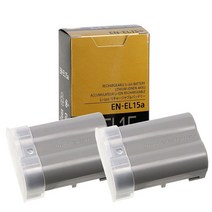 니콘배터리 고품질 원래 en-el15a enel15a 카메라 배터리 니콘 d850 d810 d750 d610 d7500 d7200 d7100 d200 d300 d700 호환, 2 조각