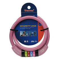 톤욘 핑크 블루 비밀번호 자전거 자물쇠 미니, 1개