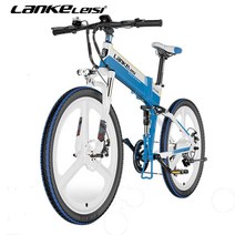 랑케레이시 XT750 장거리 접이식 전기자전거 전동자건거 26인치 48V 관부가세포함, XT750 화이트 블루
