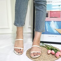 (당일발송)더블 스트랩 여성 샌들 슬리퍼