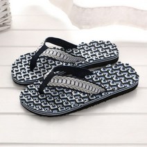 블루투스 스피커 우퍼 2023 Summer Men Flip Flops Beach Sandals Non-Slip Casual Flat Shoes Slippers Indoor Hous, 43(265mm), Blue