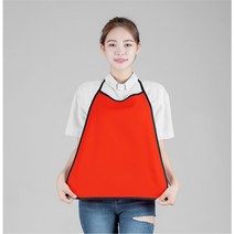 오투라이프에이프런 손님용 앞치마 - 스토퍼(목끈조절), 레드, 1개