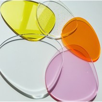 아크릴티코스터 컵받침 컵매트 투명, 갈색, 원형