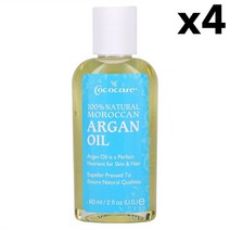 Cococare Natural Moroccan Argan Oil 코코케어 내추럴 모로칸 아르간오일 60ml 4팩, 1개