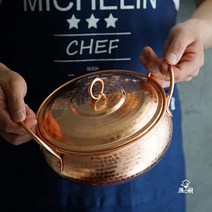 양수냄비 Yunnan Binaural 수제 구리 냄비, 24cm두꺼운 1600g 플랫 핸들