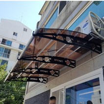 1870X9600 렉산색상 테라스파고라 폴리카보네이트 돌출차양 렉산지붕제작 햇빛가리게, 브라운, 그레이, 블랙