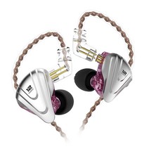 KZ ZSX 유선 이어폰 3.5mm 잭 이어 버드 하이브리드 기술 5BA 1DD 휴대용 스포츠 실행 통화 헤드셋 음악 헤드폰 보라색 (마이크 포함), 05 purple no mic
