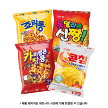 크라운 인기스낵 모음 [콘칩44g+못말리는신짱73g+카라멜콘땅콩46g+죠리퐁50g], 1개