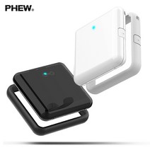 PHEW TRACKER (1 싱글팩) - 블루투스 분실알람 구글맵확인 IOS 안드로이드 60M 빠른호출 내폰찾기 CES. Good design award AUS. 2021, 화이트