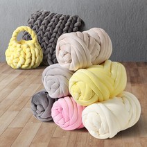 루피망고실 500g 자이언트얀 벨벳 핑거니팅 쟈이언트얀가방 털실, 리브리움 자이언트얀 500g 옐로우