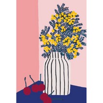 리빙듀오 DIY 쉬운 유화그리기 세트 신규 40x50 명화 해바라기 꽃 과일 인물 풍경 동물 그림 1+1, A-285 테이블 꽃화병(40x50cm)