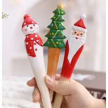 펜 눈사람 사은품 산타 나무 루돌프 성탄절 연필 선물 볼펜 판촉 트리 눈 크리스마스 목각