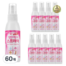라이브잇 리빙굿 정전기방지 스프레이 로즈향, 60ml, 240개