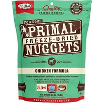 강아지 프리말 펫푸드 프라이멀 동결건조 너겟 치킨 5.5온스 완전 균형 국자 건강한 곡물 무함유 생 Cra