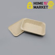 친환경종이용기/종이포장용기/종이배달용기/펄프 용기 1칸 1350ml 300개 -펄프뚜껑