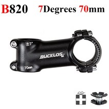 카본 스템 BUCKLOS MTB 핸들 줄기 6/17도 알루미늄 탄소 초경량 자전거 60-120mm 부품, [16] B820-7 degrees-70mm