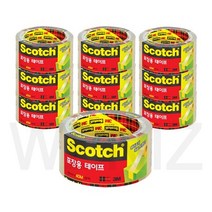 3M 포장용 리필 3650 투명 테이프, 12개입