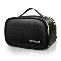 BOOMRICH 여성용 세면도구 가방 여행용 메이크업 세면도구용 대형 방수 화장품 도프 키트 액세서리 블랙. 큰 입구가 있는 이중 지퍼 USA 미국