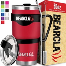 Yeti 텀블러 램블러 RTIC 커피 여행용 컵 스테인리스 스틸 진공 단열 6피스 세트 887.2ml(30온스), 30Oz, Ruby Red