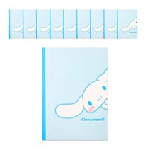 산리오 캐릭터즈 깜찍한 제본노트 10P세트, 시나모롤(블루)