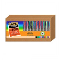 BIC Cristal Xtra Ballpoint Pens 빅 크리스탈 엑스트라 볼펜 모둠 컬러 미디엄 포인트 1.6mm 240개입