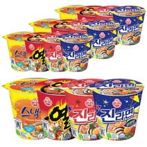 오뚜기 소컵라면 4종 ( 진라면 순한맛 65g+진라면 매운맛 65g+스낵면 62g+열라면컵 62g) 각 4개씩, 1세트