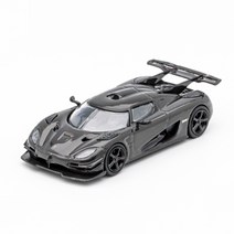 Koenigsegg Agera HKM 1:64 블랙 카본 자동차 모형 다이캐스트, 풀 카본 블랙