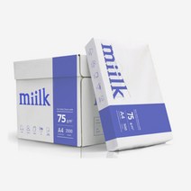 밀크 A4용지75g 2500매 A4 밀크복사지 75g 1 BOX/10