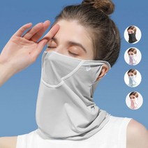 인별 자외선 차단 얼굴 햇빛 가리개, 회색