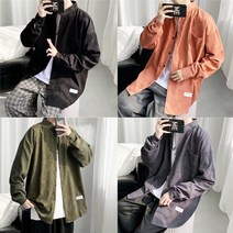 오버핏 커플룩 데이트룩 데일리룩 반하이넥 박시 남자 셔츠