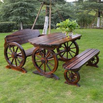 바베큐장 야외 오두막 팔각정 마당 평상 원두막 야외바베큐장 테라스 정원 글램핑, 1.2m 타원형 싱글 테이블