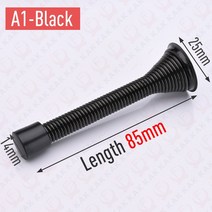 실내장식 가구부품 KAK-도어 스토퍼 벽 보호 안티 choc 스프링 스틸 홀더 쉬운 설치 댐퍼 하드웨어 2, 02 A1-Black-85mm
