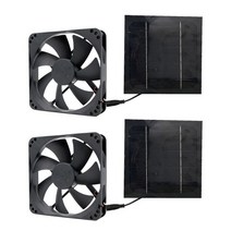환풍기 2X 20W 태양 배기 팬 공기 추출기 6 인치 미니 인공 호흡기 전지 패널 전원 개 치킨 하우스 온실, 2개
