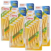 네오 에버덴 치간칫솔 L자형 5개입 x 5개 SSS(1) 0.7mm 치실 휴대용캡 포함 듀폰모