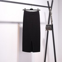스판 겨울랩 여성겨울 핑크 호피 침대 H A 라인 니트미니 햅번 니트롱 스커트 미디 벨티드 여성 머메이드