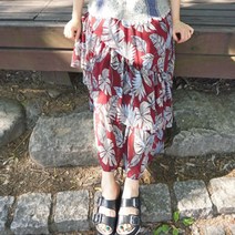 앞머리 나뭇잎 프릴 캉캉 롱 스커트n620