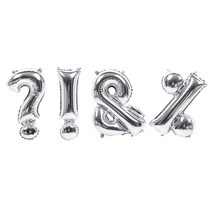 파티해 기호 은박풍선 (소) 골드, !(느낌표), 실버