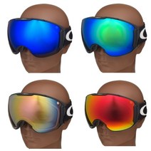 제로 테크 베이스 오클리 에어 브레이크 XL 교환 렌즈 OAKLEY 고글 스키 스노우 고글 XL, 루비 클리어