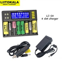 LiitoKala Lii-PD4 Lii-S8/S6/S2 Lii600 배터리 충전기 18650 26650 21700 18350 AA AAA 3.7V/3.2V/1.2V/리튬 NiMH, 08 Lii-S8 Charger_02 EU