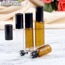 바르는 롤러볼 유리공병 향수공병롤온 휴대용용기 롤온향수공병 향수병, 1개, 갈색 - 10ml