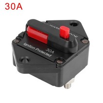 X Autohaux 방수 자동 퓨즈 홀더 인버터 회로 차단기 20A 30A 40A 50A 60A 80A 100A 150A 200A 자동차용 빨간색 버튼, 30A fuses for cars