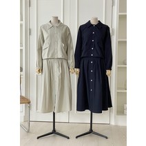 코지23 여자 카라멜 바스락 카라 페이커 포켓 셔츠 자켓