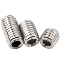 M6 실버 무두볼트 육각 소켓 2개 DIN916 스테인리스 스틸 SUS 304 랜치 스크류 렌치 고정, M6 x2개, 12mm