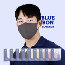 KF94 블루본 클래식 새부리형 특대형 컬러 마스크 80매, 블랙